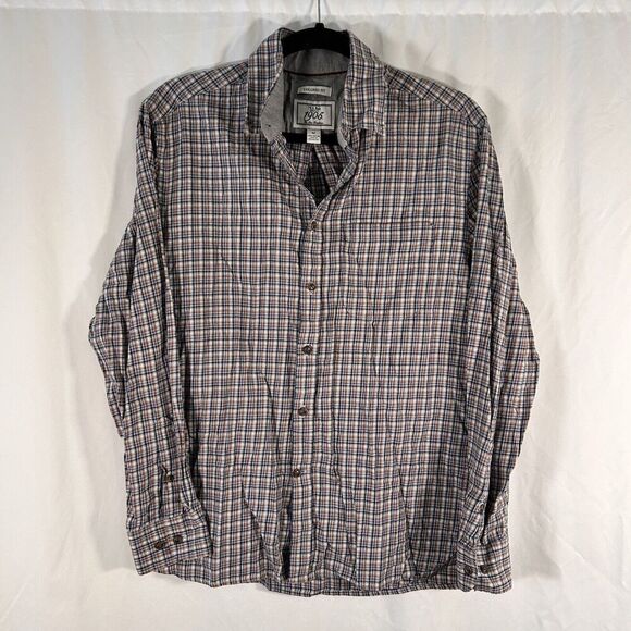 Jos A Bank Shirt Men's Medium Plaid Button Up Long Sleeve Tailored Fit Cotton - Picture 1 of 7